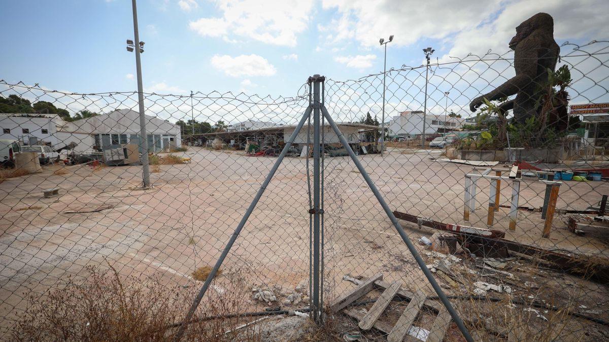 Entre una decena y veintena de senegaleses moran en el antiguo Gorila Hippy Market después del desalojo del hotel en ruinas de Punta Xinxó (Cala de Bou)