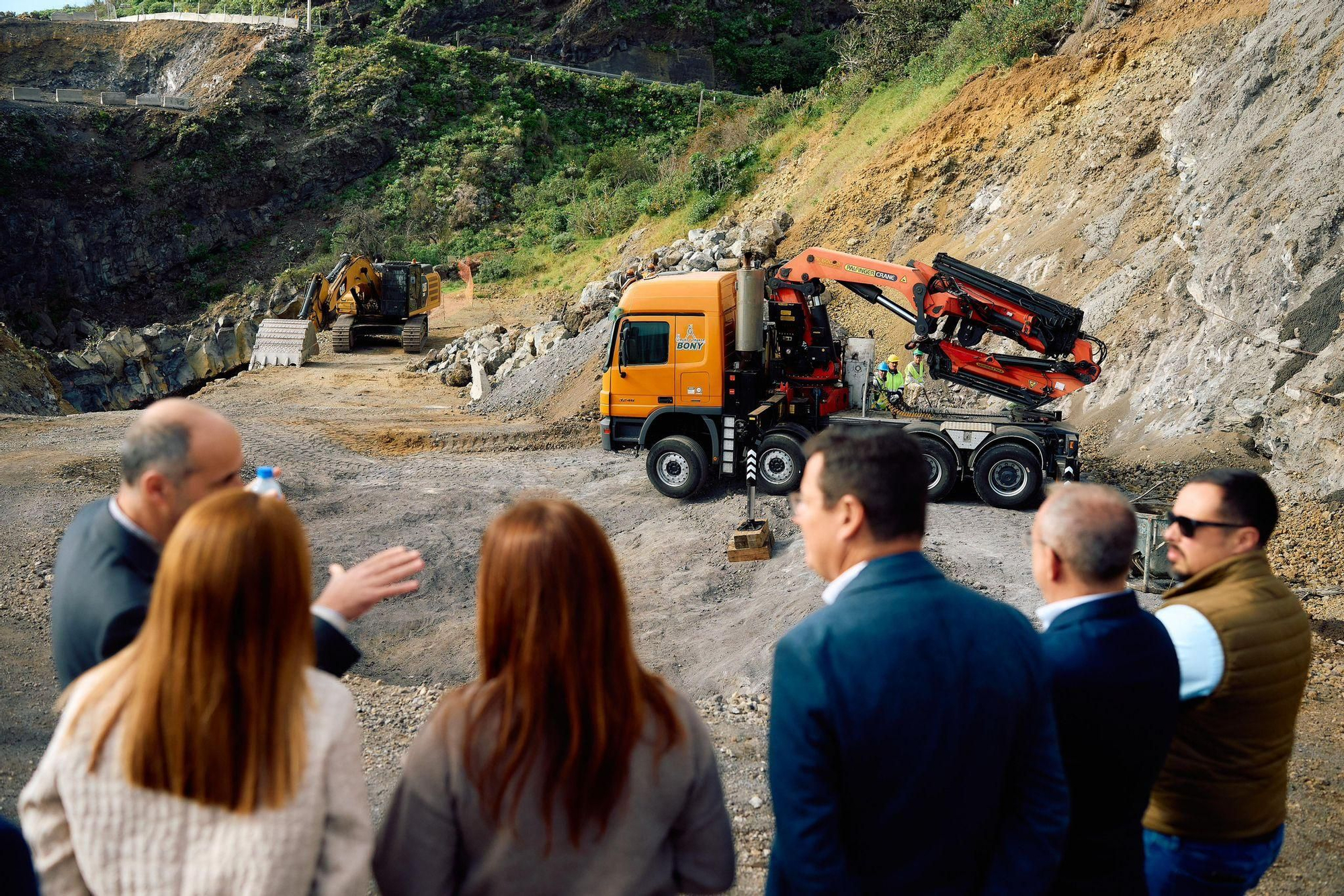 Tramo de San Simón de la carretera LP-2.