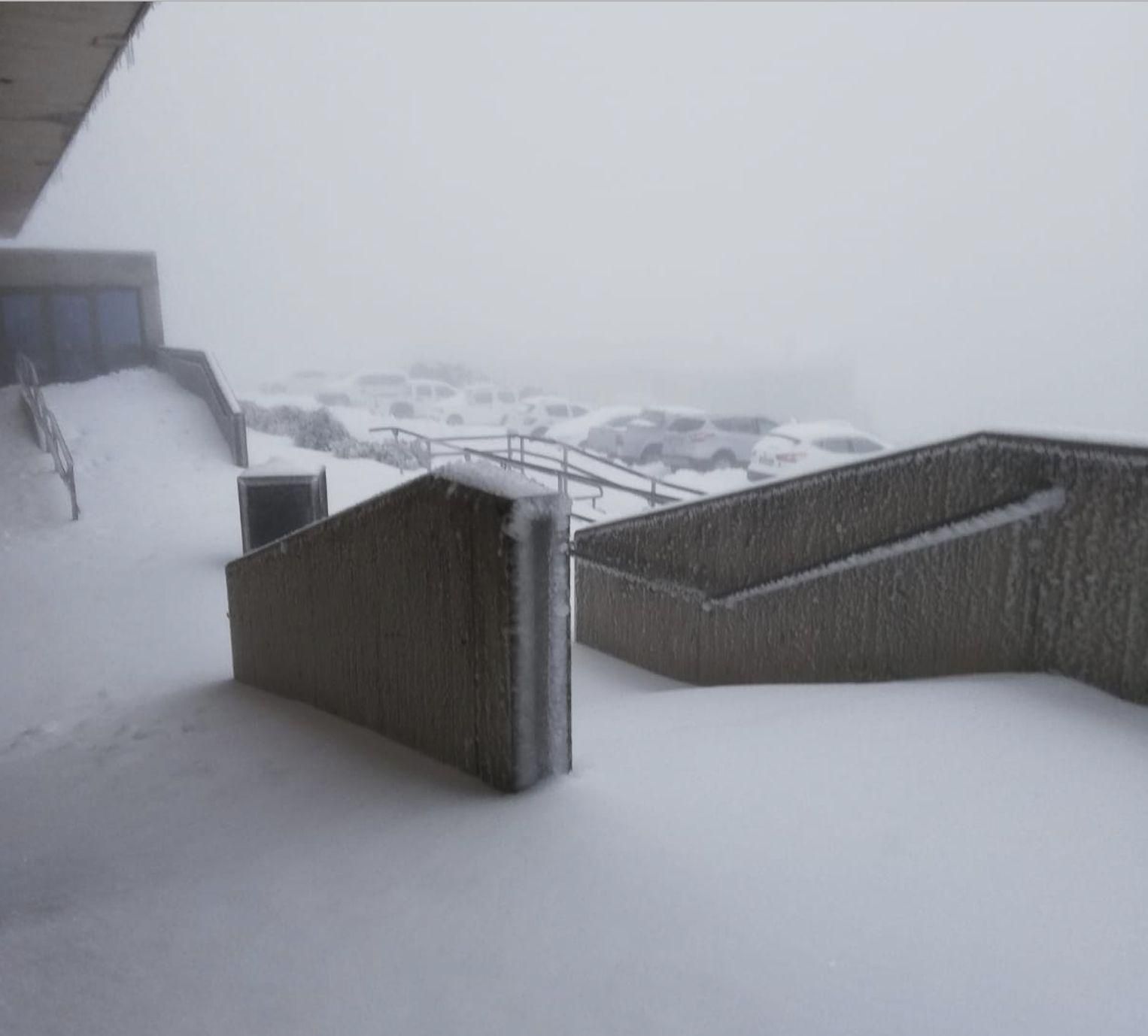 Exterior de la Residencia del IAC en el Observatorio del Roque de Los Muchachos, este sábado.