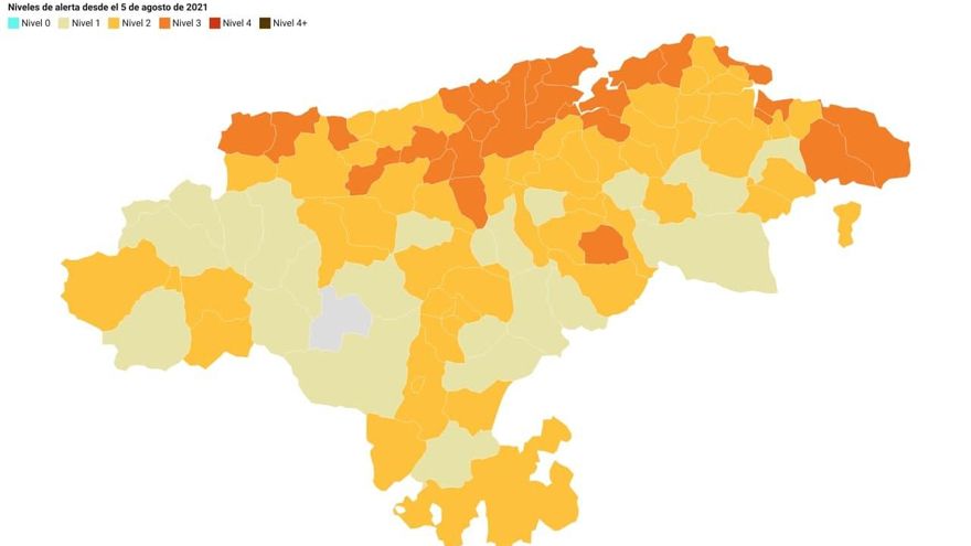 Semáforo COVID de Cantabria.