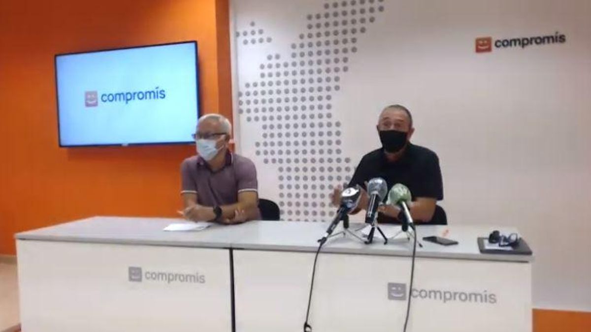 Joan Ribó y Joan Baldoví, en una rueda de prensa sobre el desbloqueo de los remanentes.