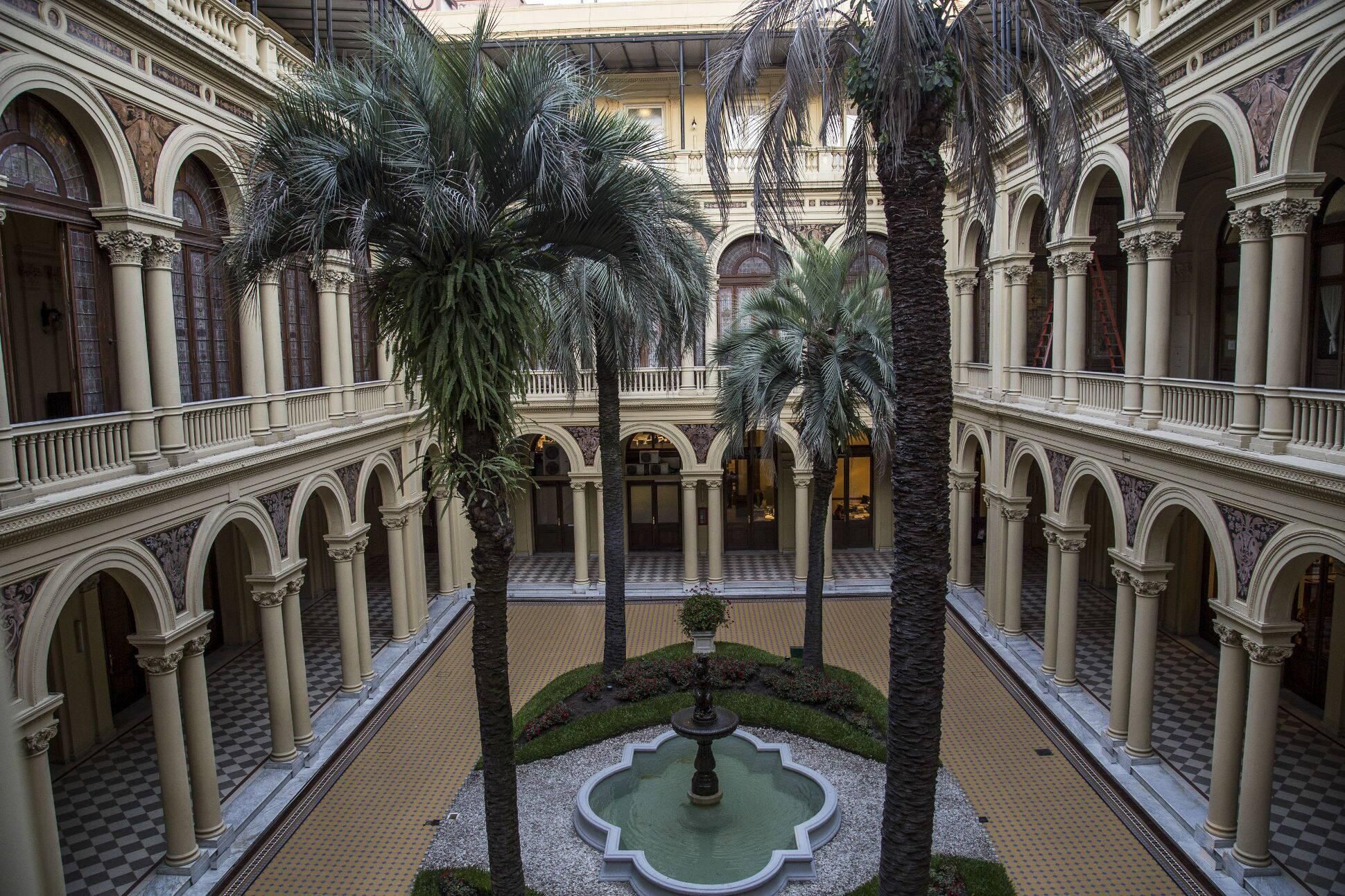 El Patio de las Palmeras de la Casa Rosada, uno de los puntos vetados para la prensa acreditada a partir de este lunes.