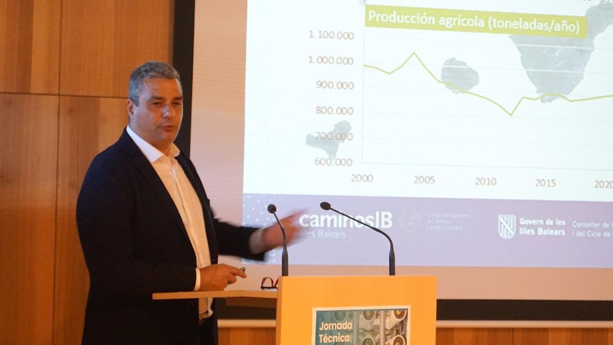 El gerente del Consejo Insular de Aguas de Gran Canaria, Carmelo Santana, en su intervención en las jornadas técnicas 'La desalación en las islas. Soluciones sostenibles para una garantía de suministro'
