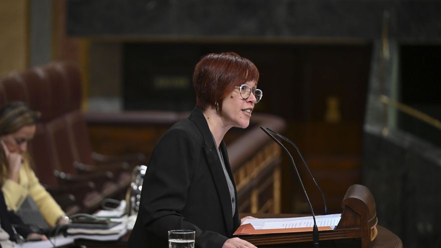 La diputada Àgueda Micó i Micó en el pleno del Congreso, este martes en Madrid. EFE/ Fernando Villar