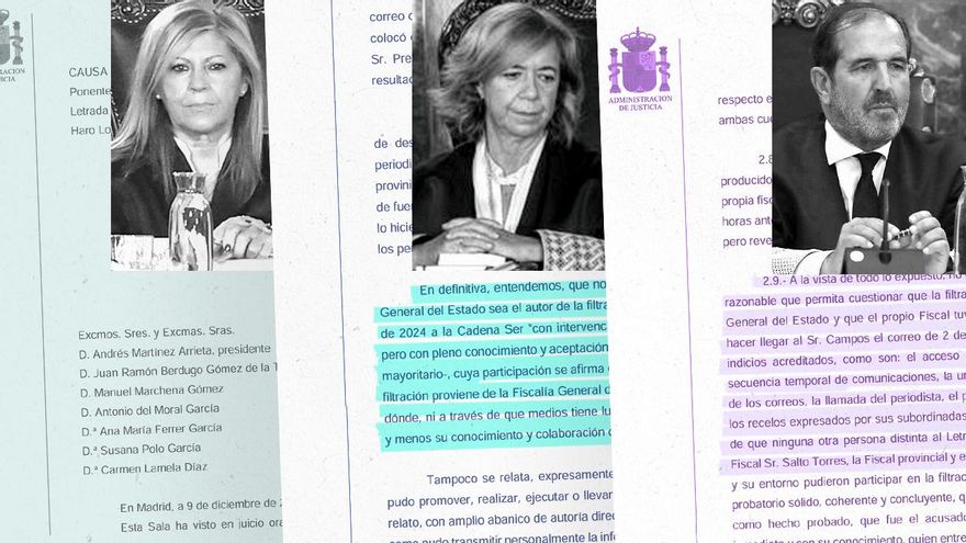 La sentencia al fiscal general: diez interpretaciones contrarias entre la condena y el voto discrepante