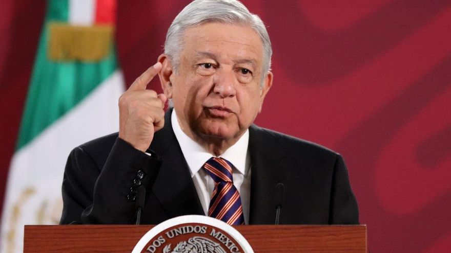 El Presidente de México, Andrés Manuel López Obrador, ofrece una rueda de prensa matutina en Palacio Nacional, de Ciudad de México (México).