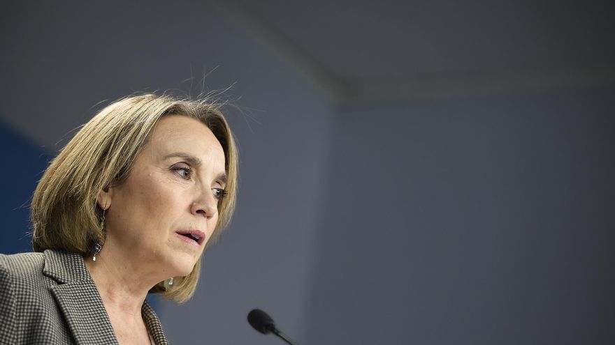 La vicesecretaria de Regeneración del Partido Popular, Cuca Gamarra, durante una rueda de prensa posterior a la reunión del Comité de Dirección del PP, en la sede del PP, a 15 de diciembre de 2025, en Madrid (España).