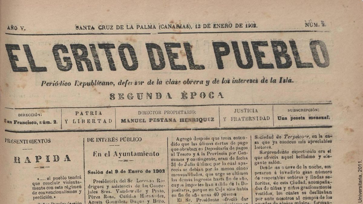 La prensa palmera en tiempos del Desastre, 1898-1902