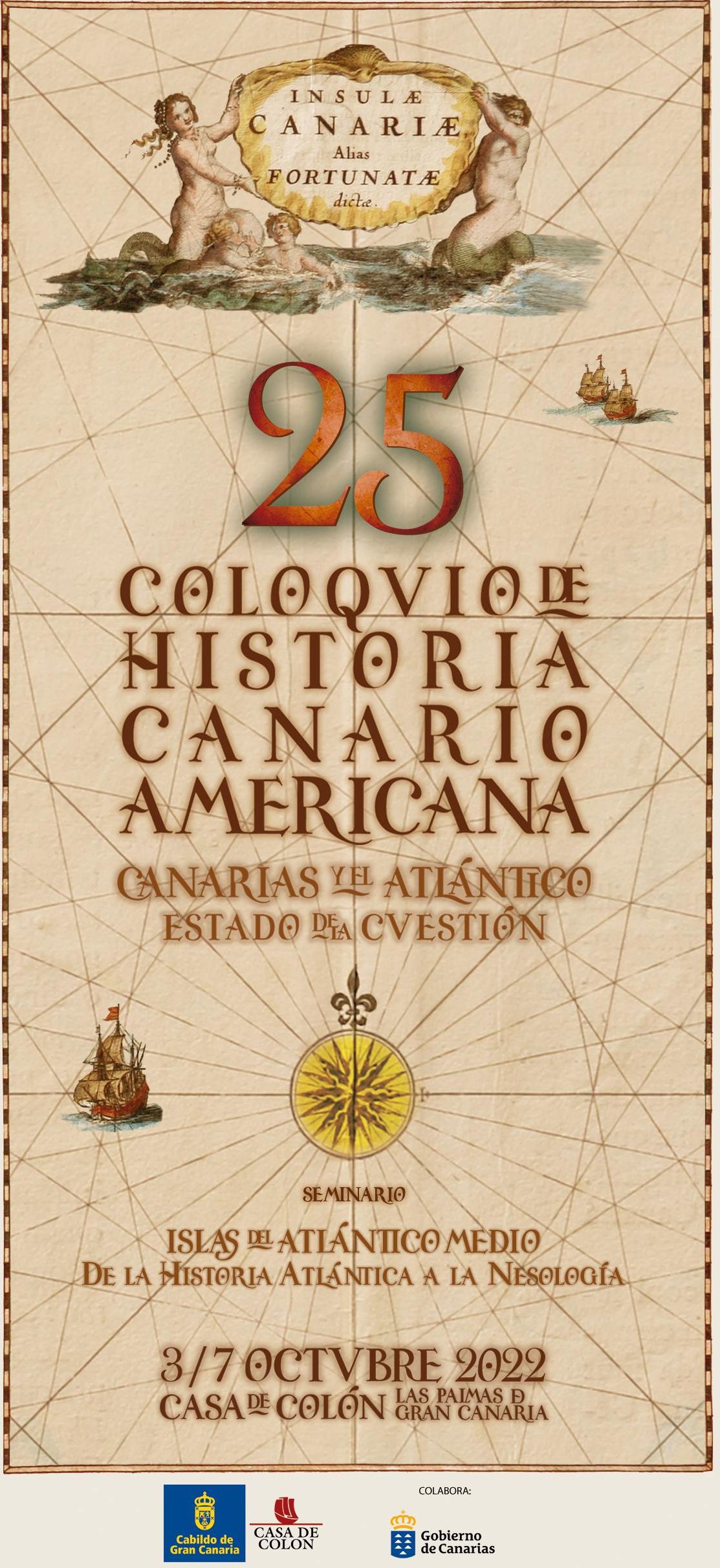 Cartel de la XXV edición del Coloquio de Historia Canario Americana