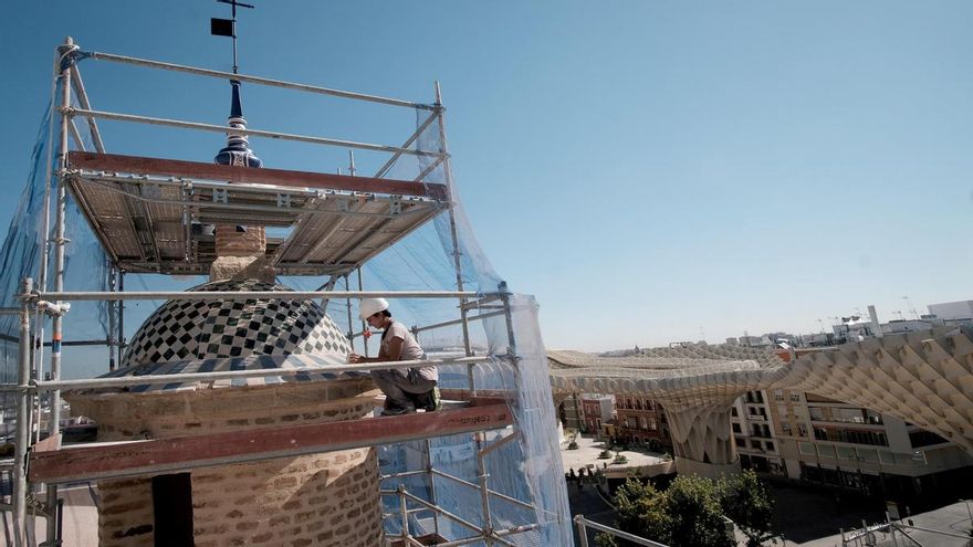 Las cubiertas y cúpulas de la iglesia de la Anunciación se podrán visitar a partir de enero mientras avanza su restauración