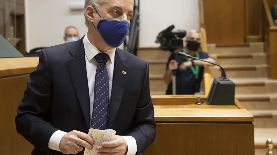 El lehendakari, Iñigo Urkullu, este viernes en el Parlamento Vasco