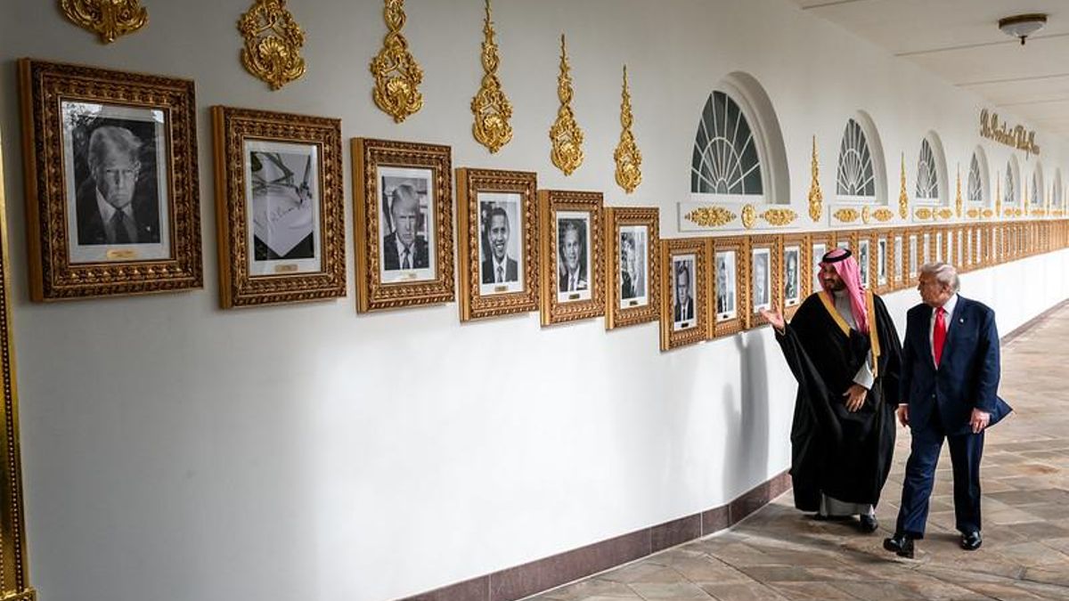 Donald Trump recibe al príncipe heredero saudí, Mohamed bin Salmán, en la Casa Blanca.