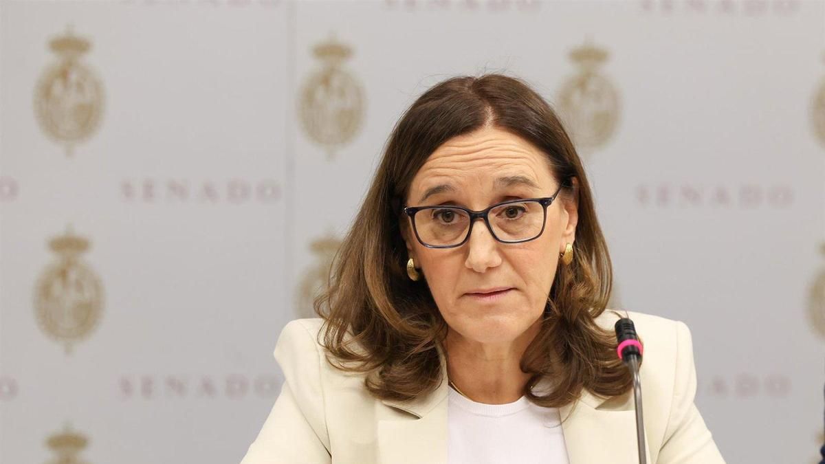 La expresidenta de la Agencia Estatal de Seguridad Ferroviaria y exsecretaria general de Transporte Terrestre, Rocío Báguena, en la Comisión de Investigación del estado de la red ferroviaria en España; Senado, 21 de septiembre de 2026, Madrid (España).