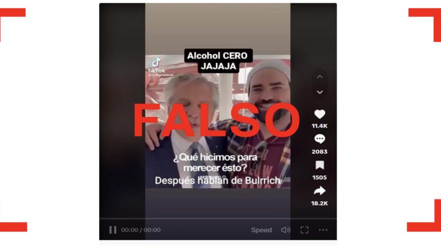 Este video está ralentizado para que Alberto Fernández parezca “borracho”