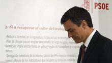 Pedro Sánchez en un acto del PSOE
