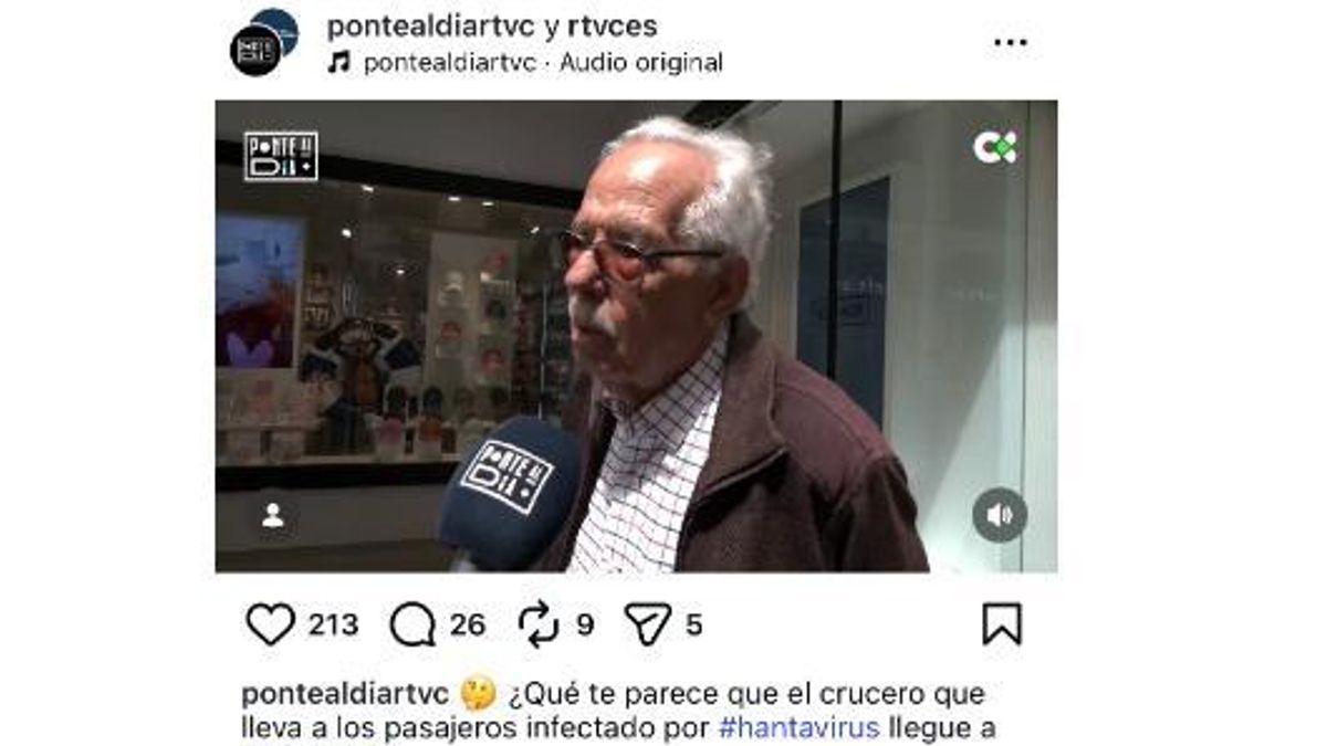 Televisión Canaria pregunta en la calle: “¿Qué te parece que el crucero que lleva a los pasajeros infectados por hantavirus llegue a Canarias?”