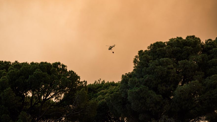 La previsión de intensas rachas de viento este viernes complica el control de los tres incendios que amenazan Madrid