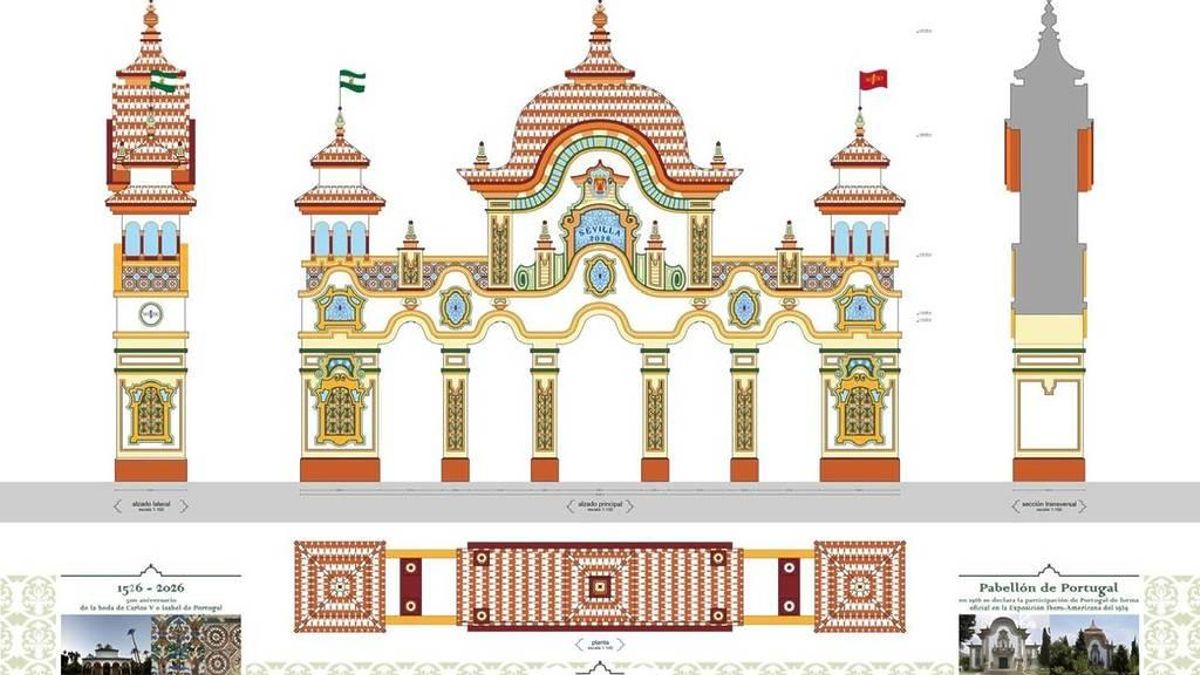El creador ha incorporado al proyecto referencias al Pabellón portugués de 1929 y al Cenador del Alcázar