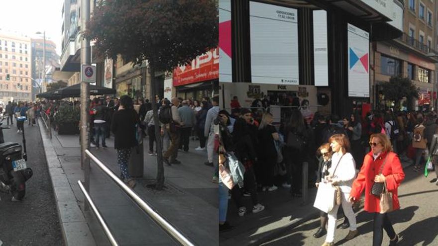 La Policía ha cortado el carril más cercano de la Gran Vía