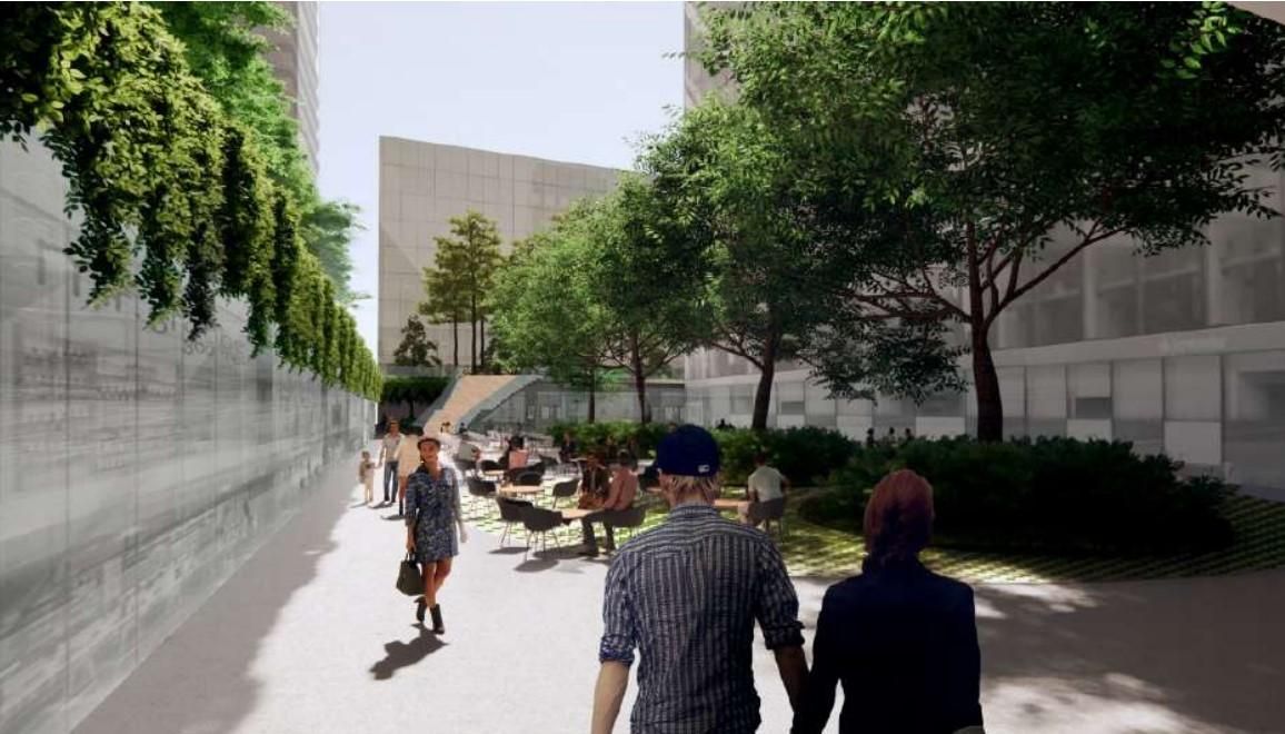 Uno de los paseos arbolados