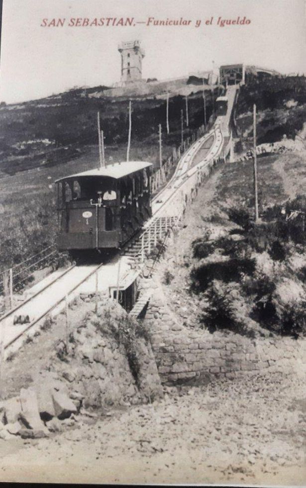 Primer funicular eléctrico de Euskadi, en el Monte Igeldo en 1912