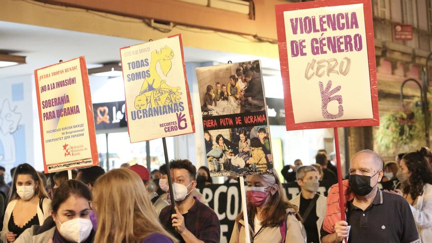Manifestación por el 8M en Gran Canaria. (ALEJANDRO RAMOS)