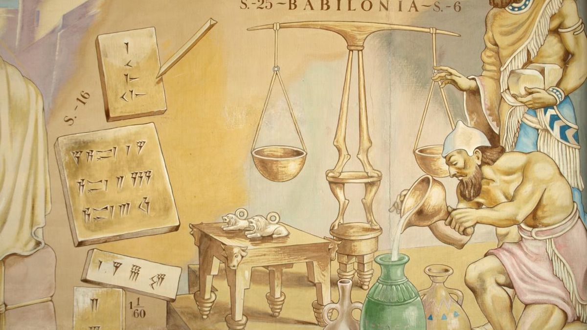 Detalle de uno de los murales en el Departamento de Matemáticas del Ramiro de Maeztu.