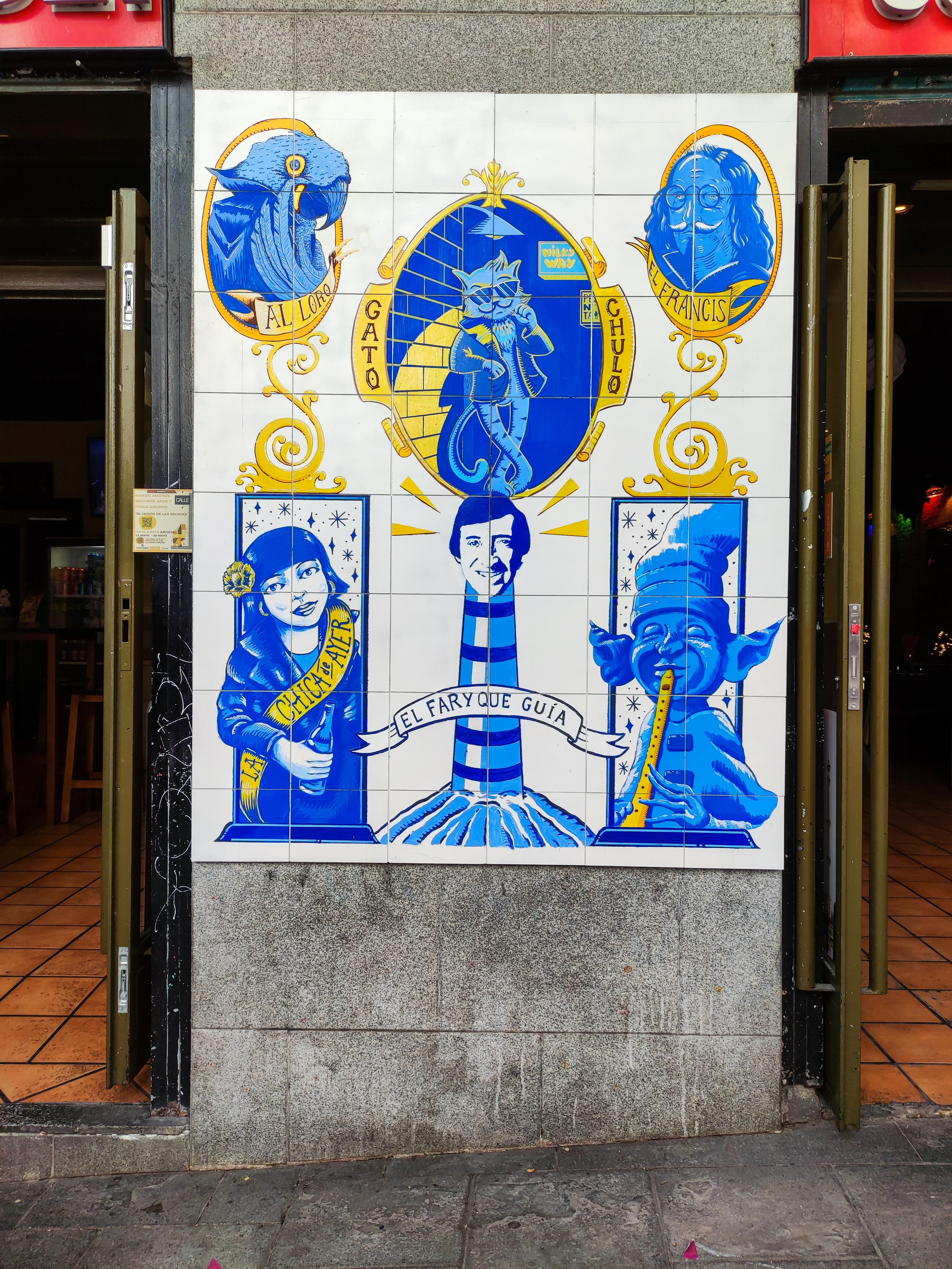 Obra de Ramón Amorós en la calle Lavapiés