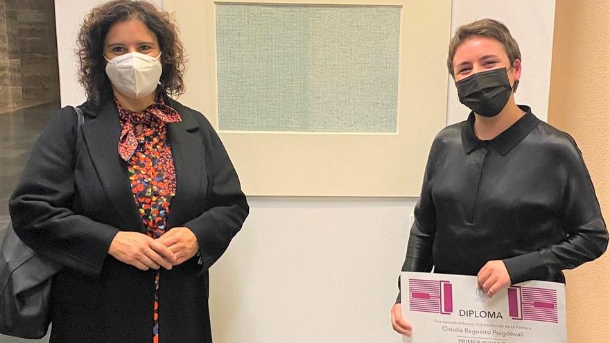 La obra ‘s/t (escritos al oído)’, de Claudia Regueiro, Premio Internacional de Arte Gráfico Carmen Arozena 2021