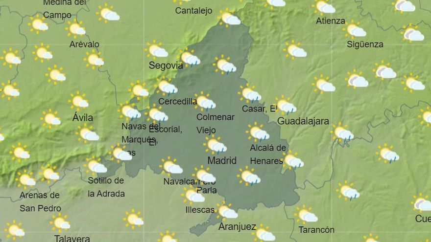 Subida de temperaturas en Madrid y tormentas puntuales después del paso de la DANA