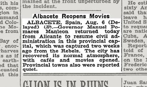 Recorte del New York Times sobre Albacete