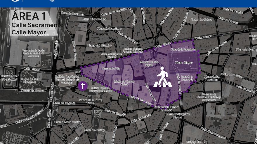 Cortes al tráfico y peatonalizaciones por las procesiones de Semana Santa en Madrid: 22 calles afectadas
