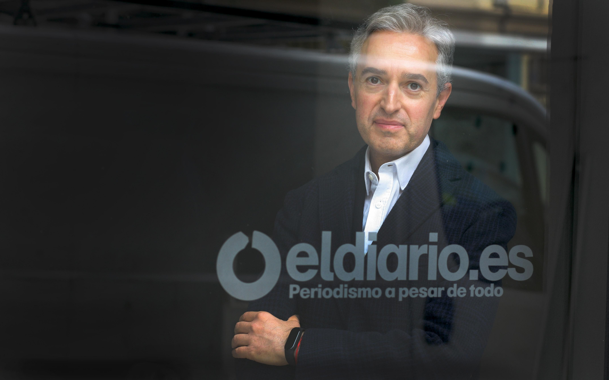 José Luis Pérez Pont a la redacció d'elDiario.es.