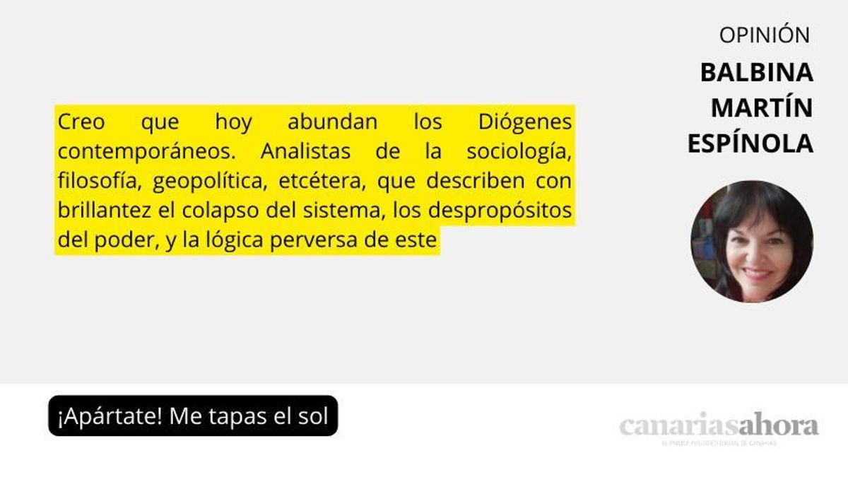 ¡Apártate! Me tapas el sol