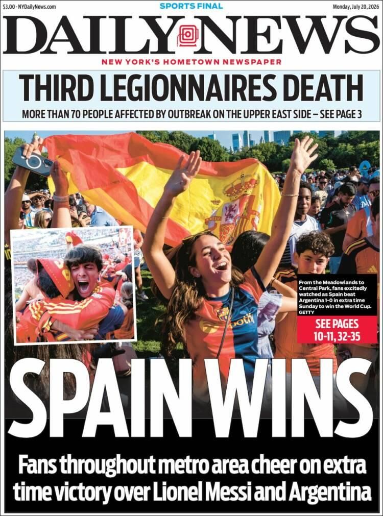 Las lágrimas de Messi y el título de España, en las tapas de los diarios del mundo