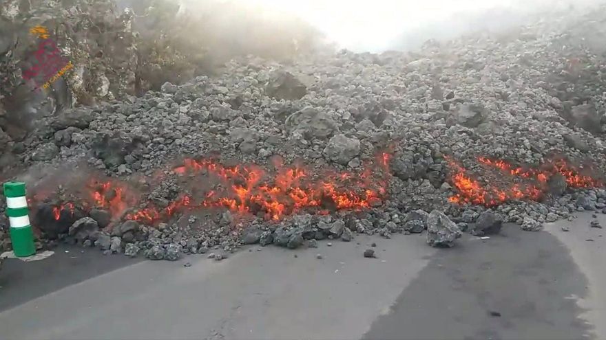 Colada de lava en La Laguna