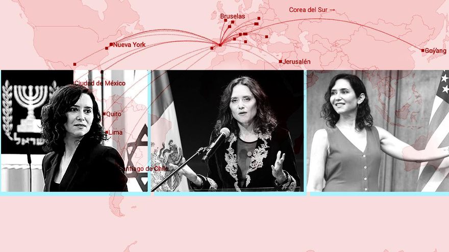 Los otros viajes de Ayuso al extranjero: reuniones con empresarios, polémicas y asistencia a premios en 14 países