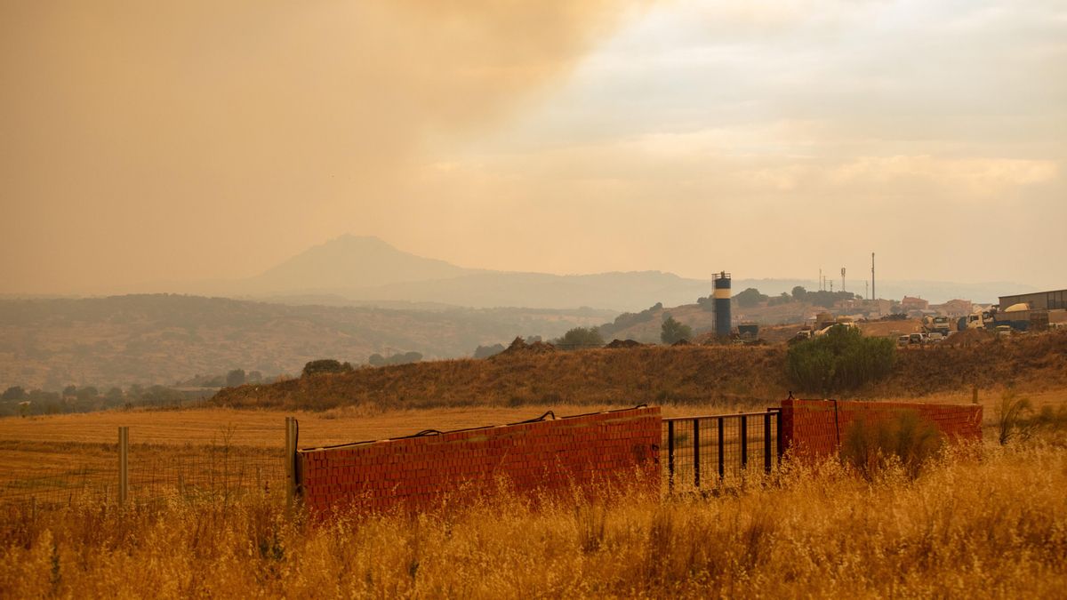 Intensa humareda en Almorox por los incendios forestales