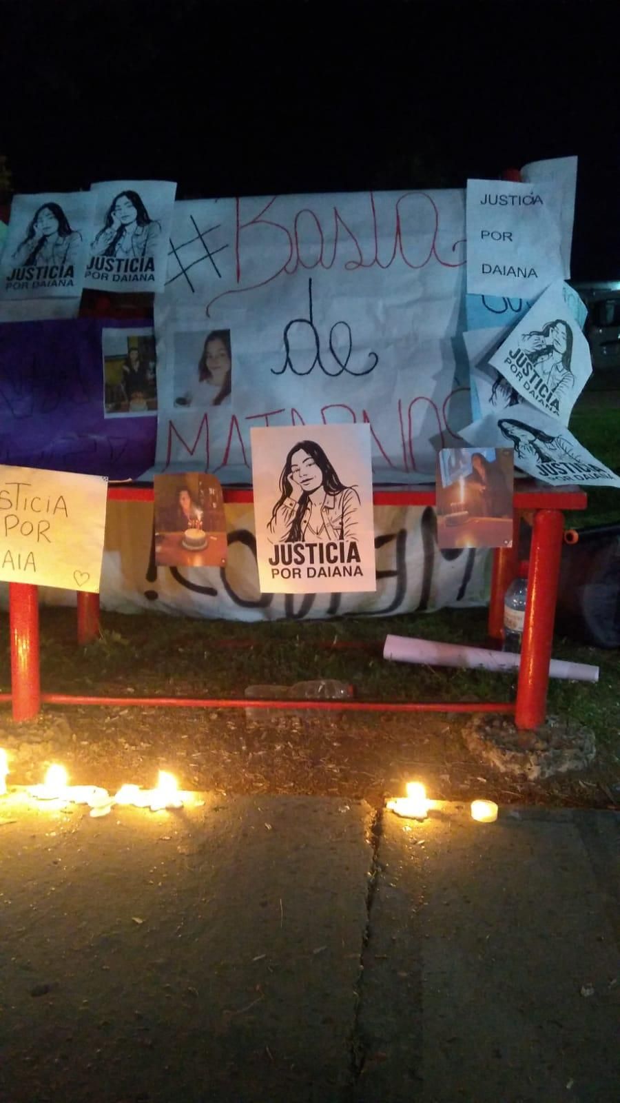 Movilización pidiendo justicia por el femicidio de Daiana Mendieta.