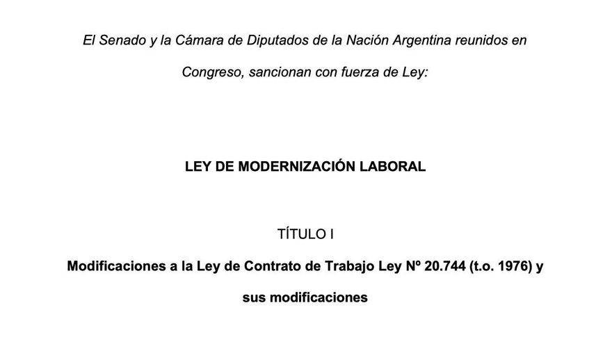 El Gobierno formalizó el proyecto de reforma laboral: afecta horas extras, indemnizaciones, vacaciones y huelgas