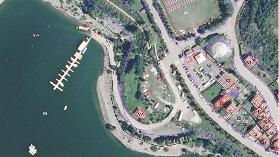 Detalle de la zona de actuación de mejora del embarcadero de Riaño según el proyecto de la Junta.