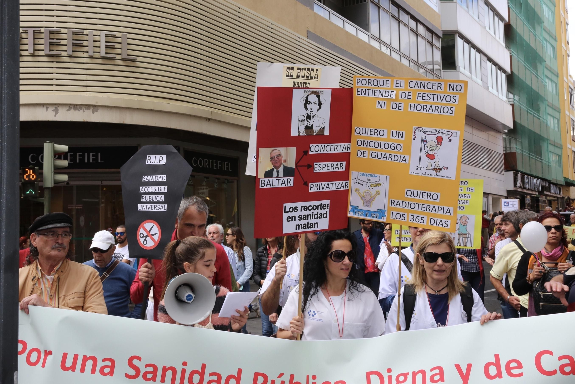 Manifestación por la sanidad en Las Palmas de Gran Canaria
