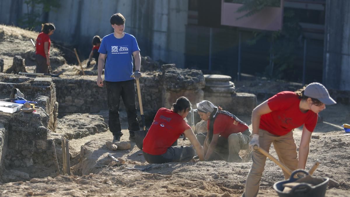 Trabajos en el yacimiento de Cercadillas