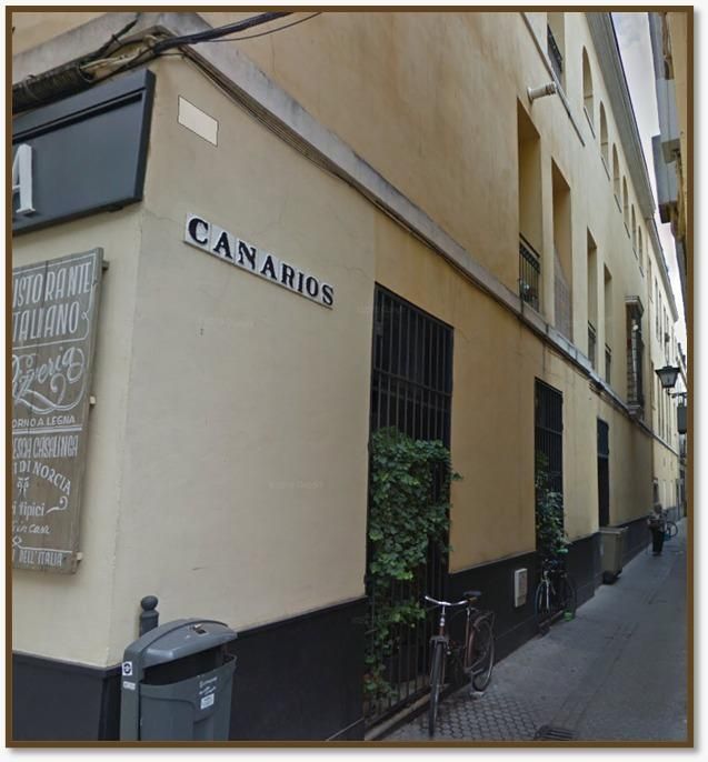 Calle ‘Canarios’, en el centro histórico de Sevilla. 