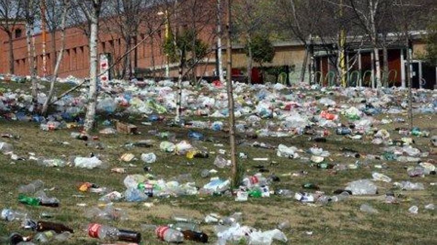El campus de Vegazana en la tarde del sábado 31