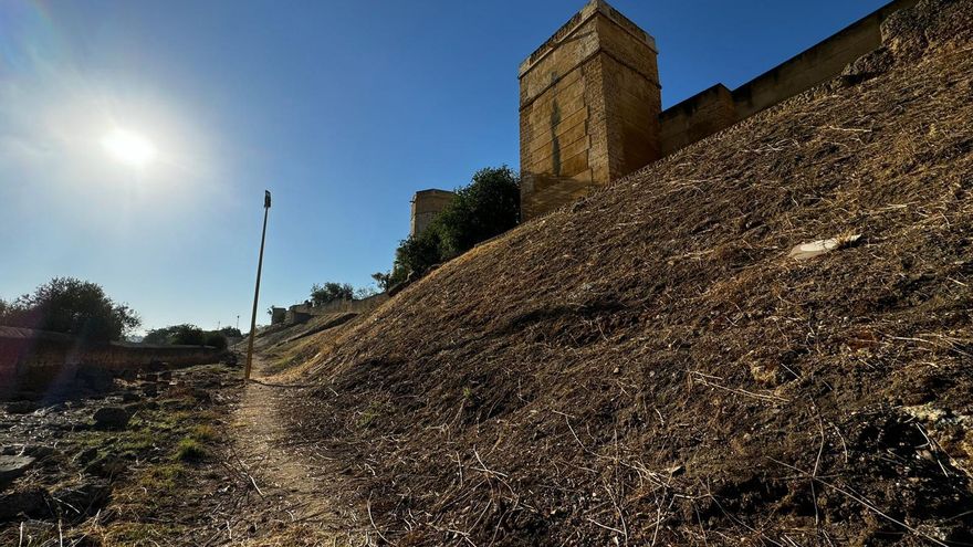 Finalizan los trabajos de limpieza y desbroce en las laderas del Castillo de Alcalá de Guadaíra