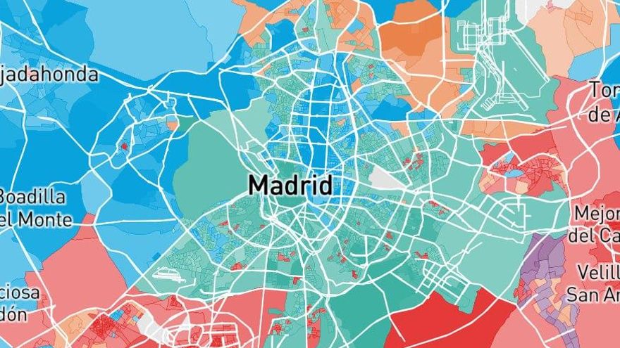 Ganadores de las elecciones municipales de 2019 en Madrid por distritos