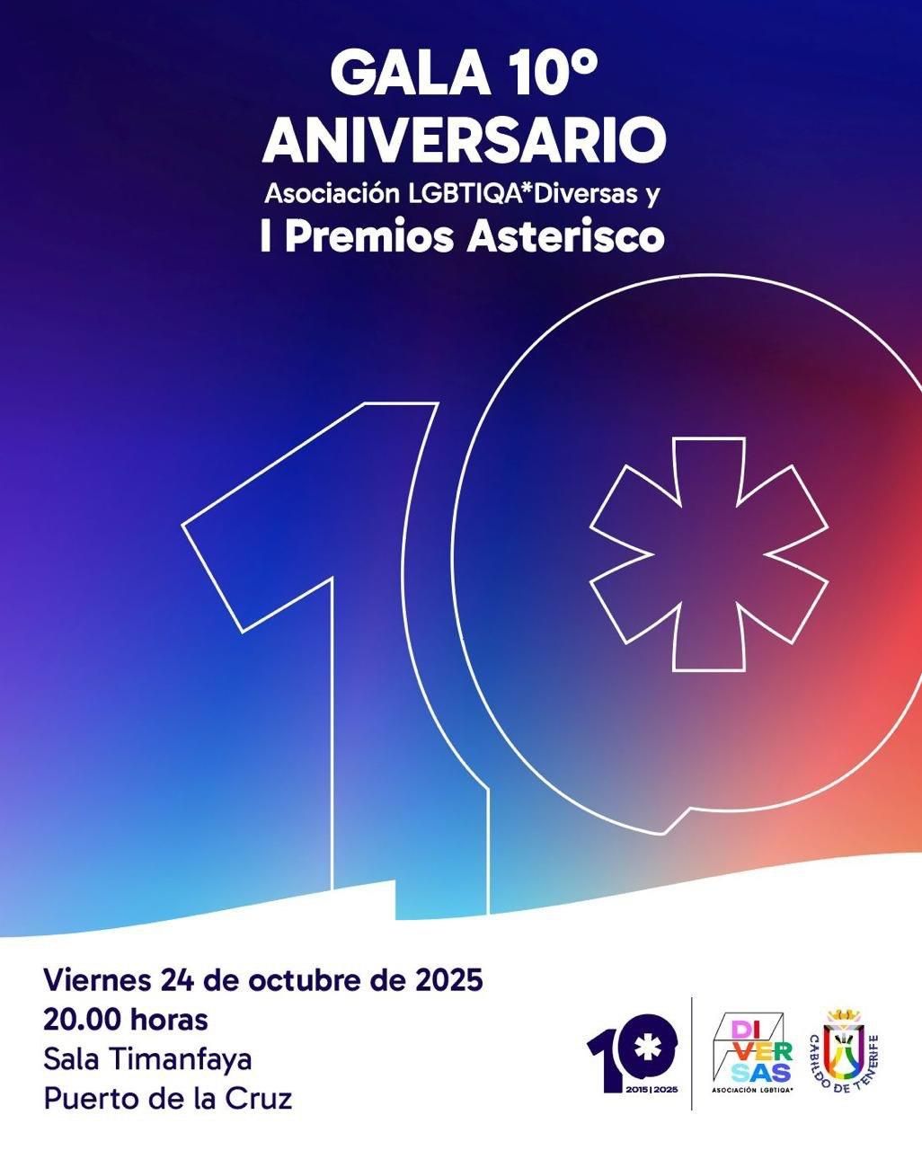 Cartel del 10º aniversario de Diversas.