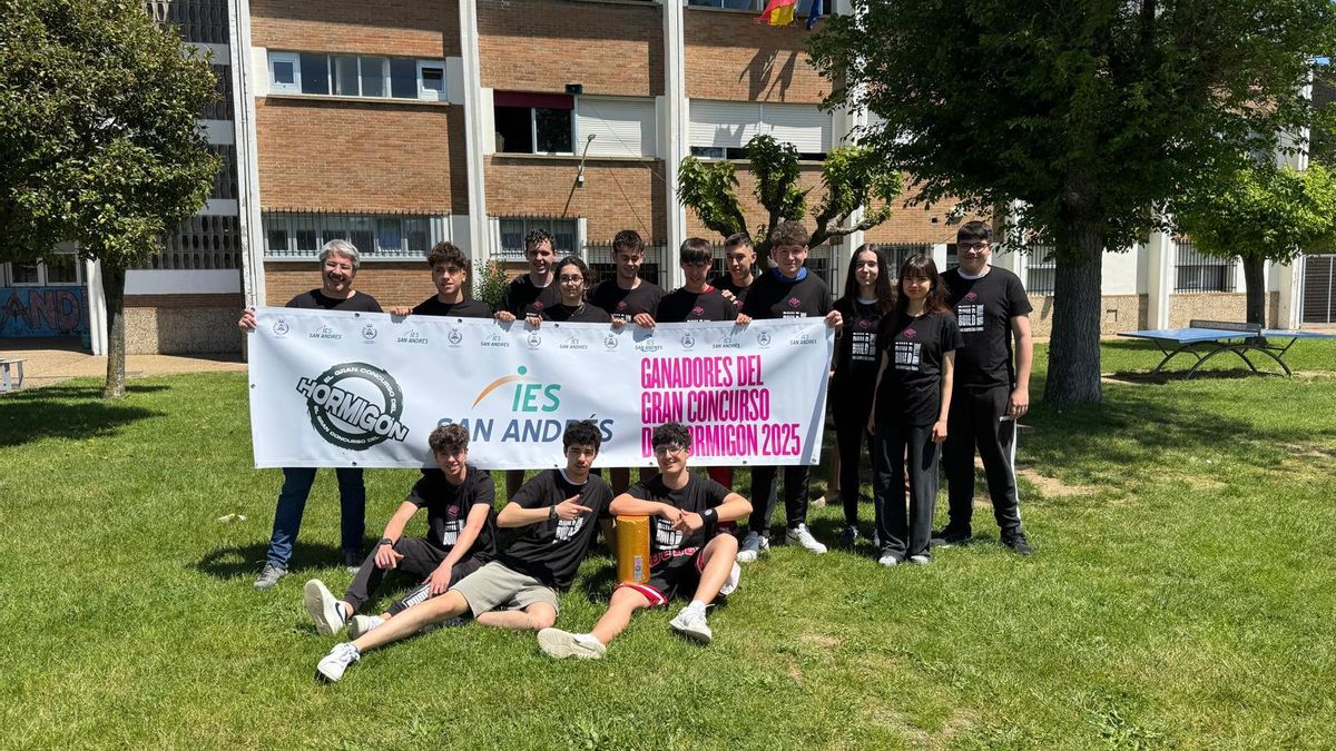 El mejor hormigón de León: el de los alumnos del instituto de San Andrés del Rabanedo