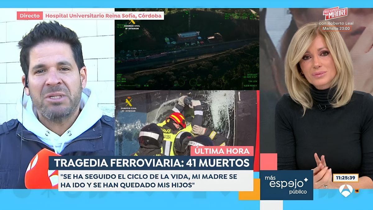 Susanna Griso rompió a llorar en Antena 3 al escuchar a un familiar de las víctimas del Alvia: "No puedo tomar el relevo"